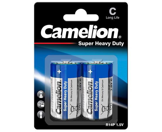 ელემენტი  Camelion Super heavy duty R14P-BP2B — ელემენტები და ბატარეები